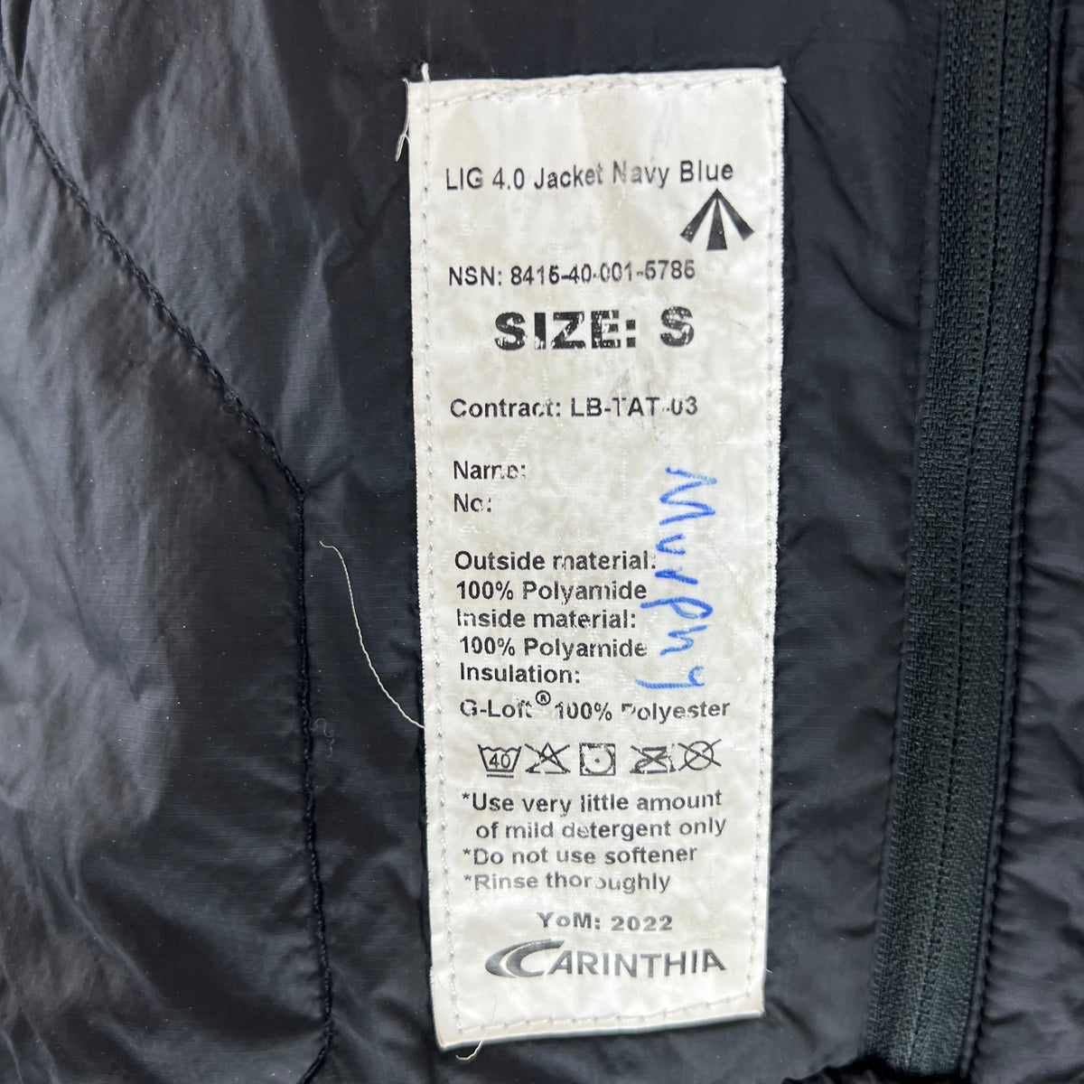 British Royal Navy Carinthia LIG 4.0 Thermal Jacket - Small