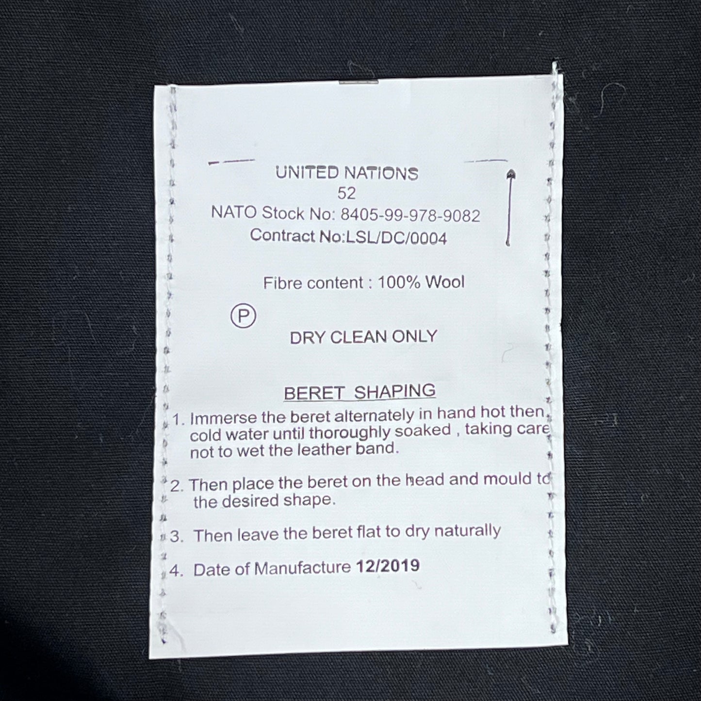 British Army Beret UN Blue - XX Small 52cm