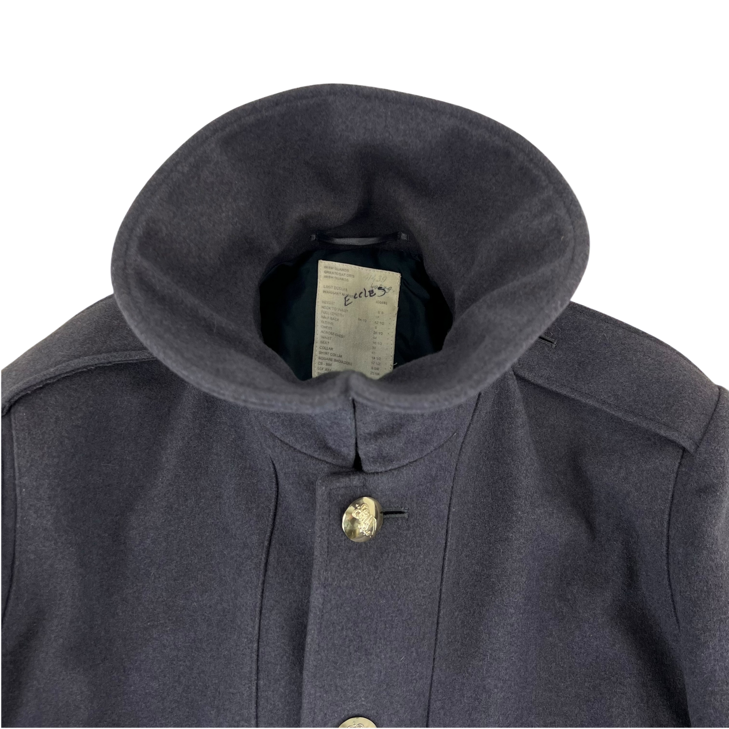 British Army Footguards Wool Greatcoat - Irish Guards - Large