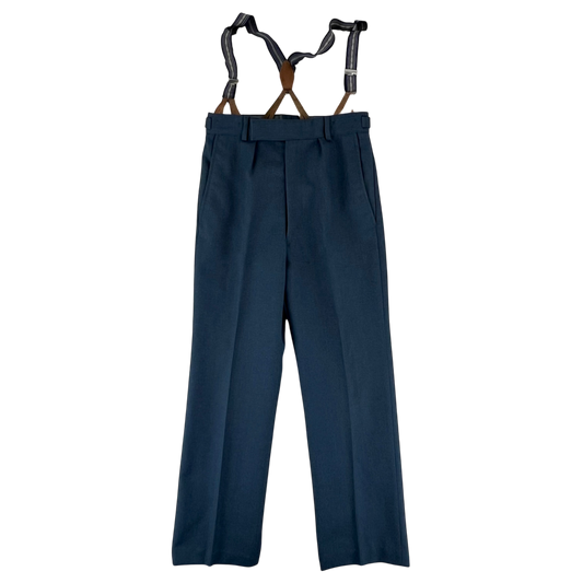 British Royal Air Force 1980's 1972 Pattern Trousers w/ Suspenders - W30 L29