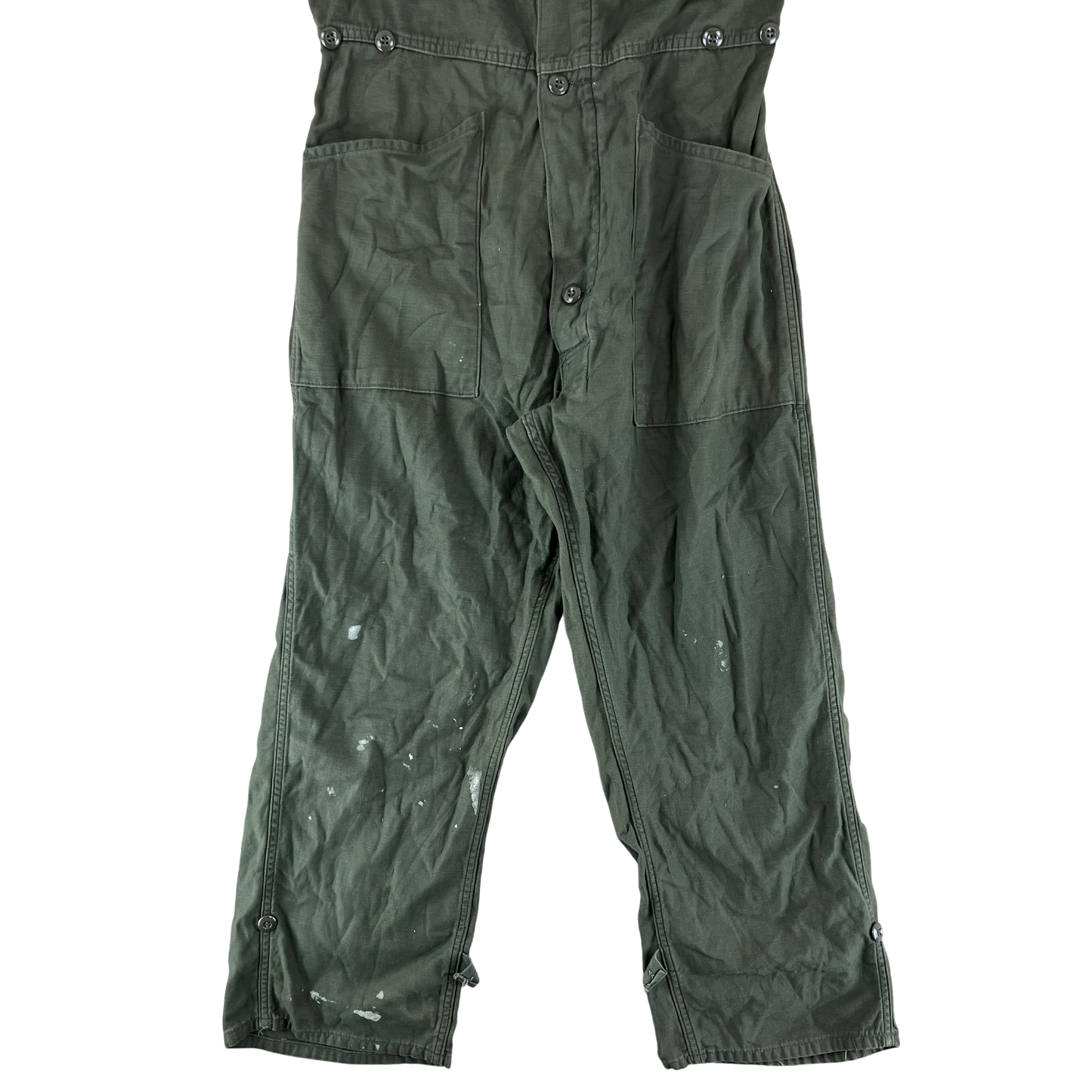 US Army Olive Green Sateen Coveralls - Medium