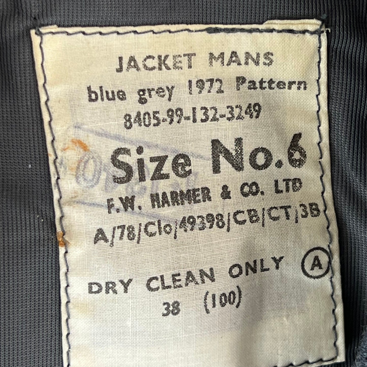 British Air Force RAF 72 Pattern GP Jacket - Royal Observer Corps - Large