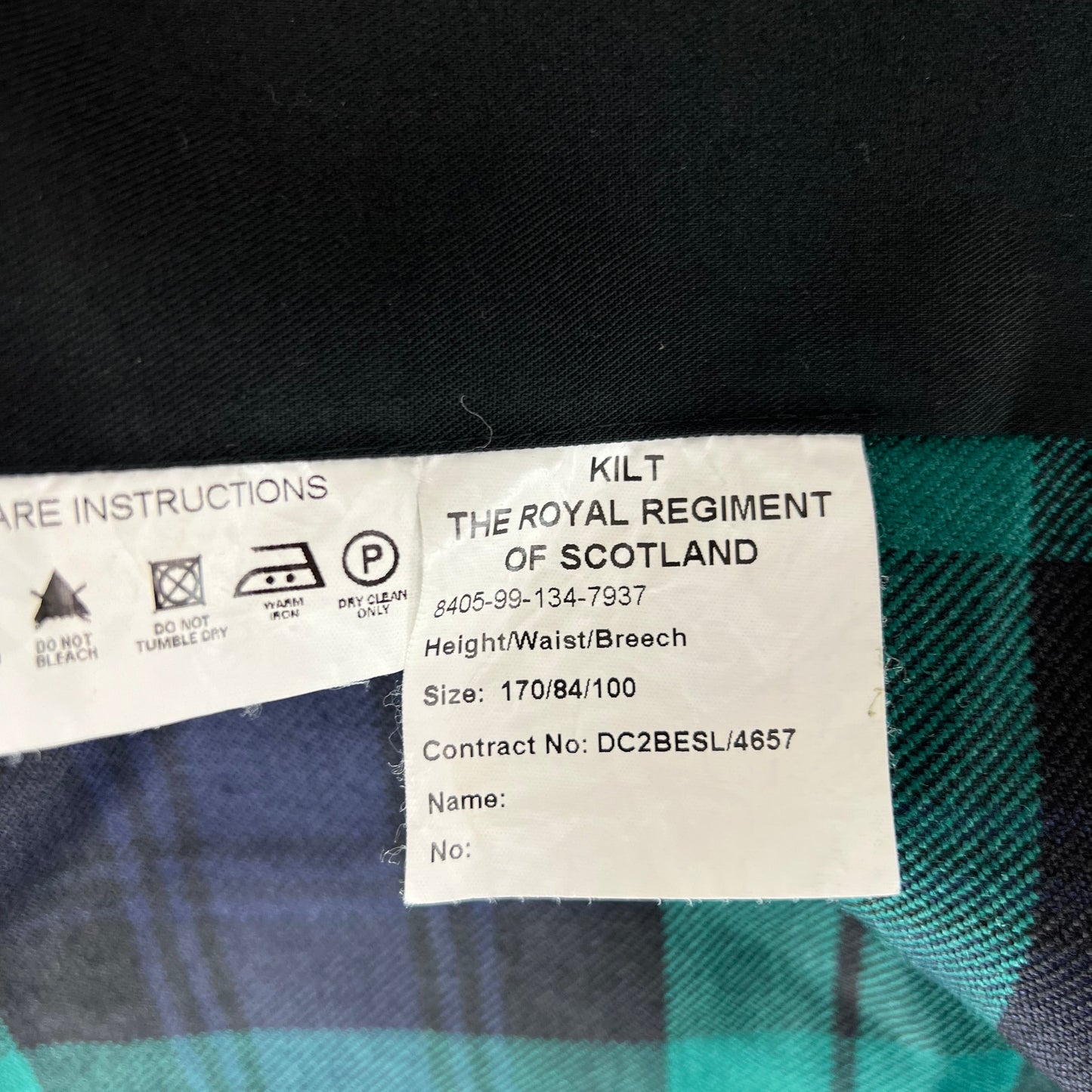 British Army Officer's Kilt - Royal Regiment of Scotland - W32 170/84