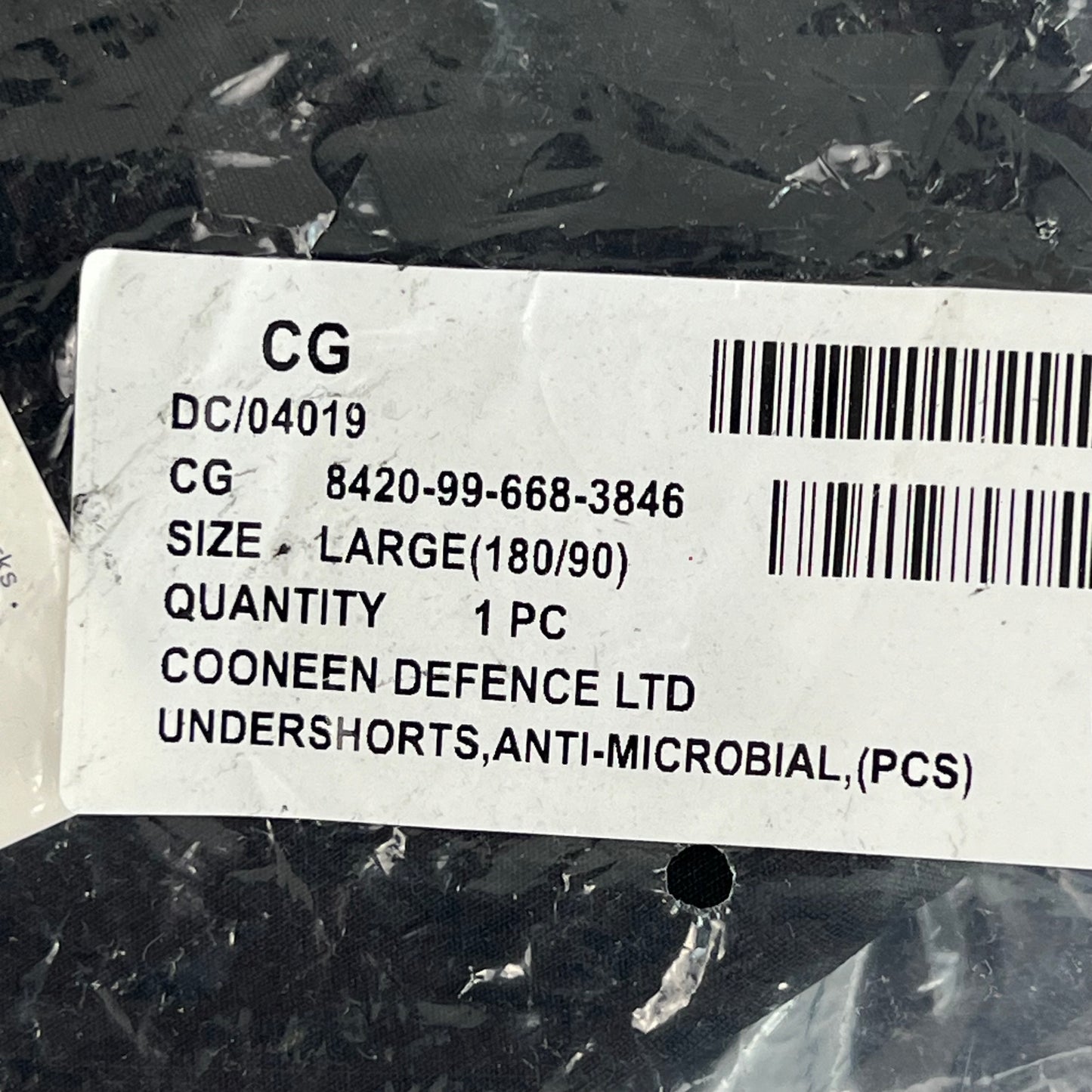 British Army Undershorts Anti-Microbial Black - 3 Pack - Large