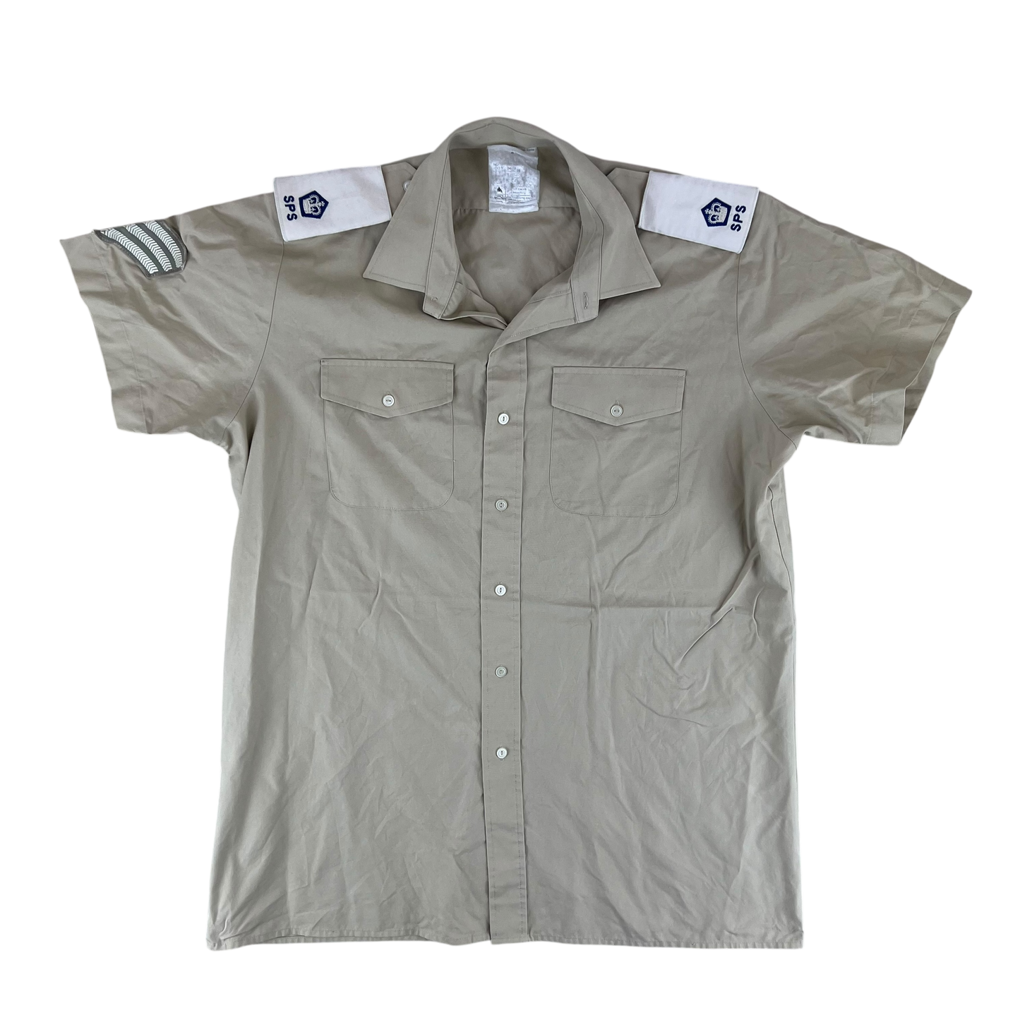 British Army Mens Fawn Shirt Short Sleeve - X Large C43