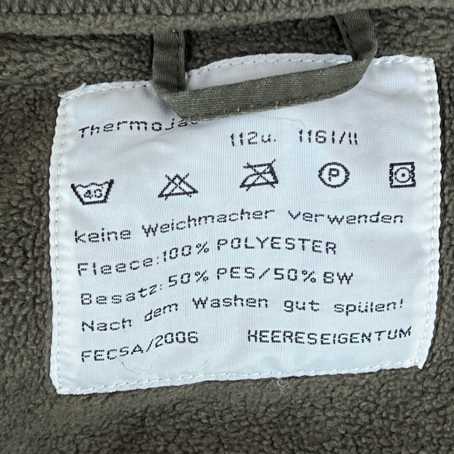 Austrian Army Olive Fleece Cardigan - X Large 112-116 I/II