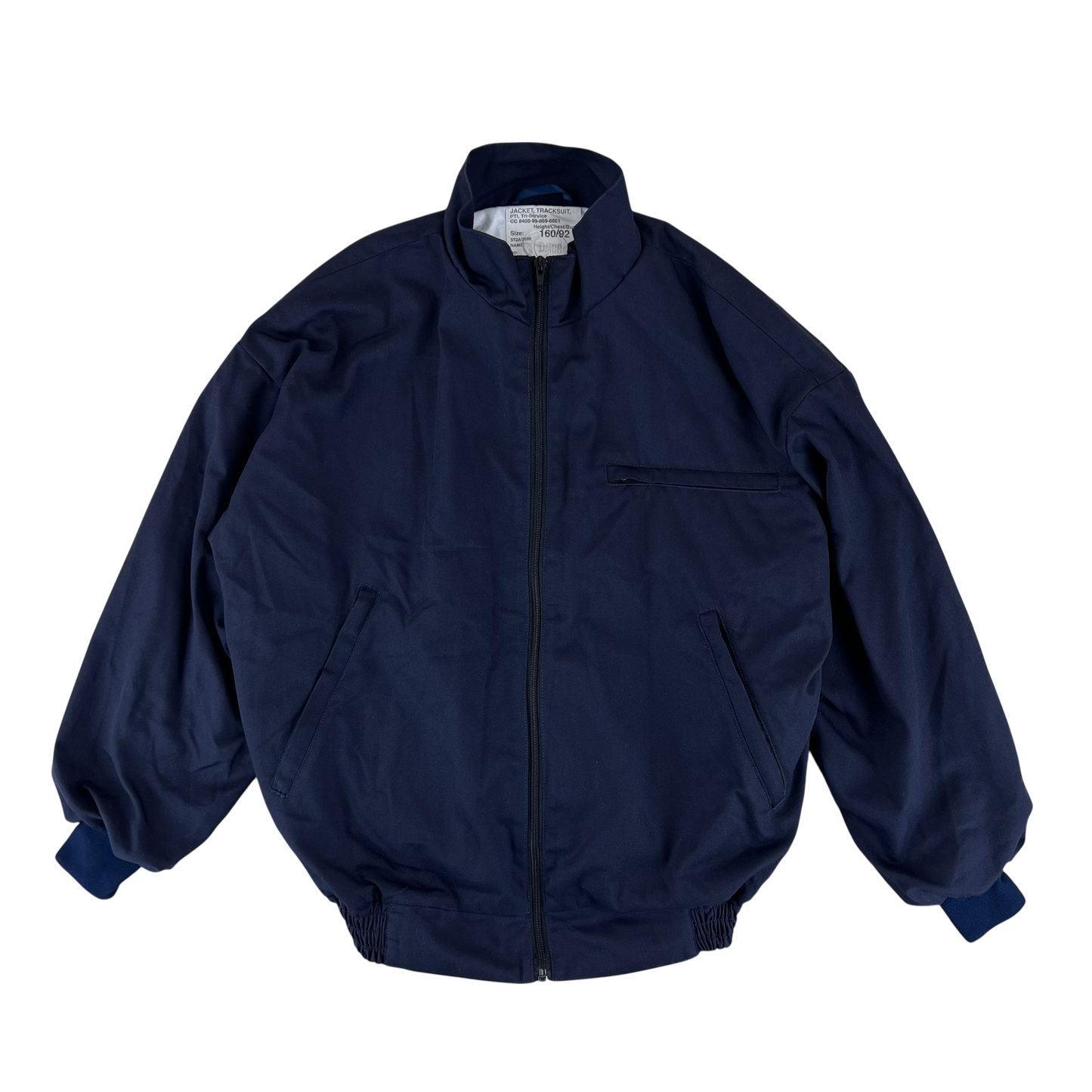British Army / Tri-Services Navy Blue PTI Tracksuit Top Jacket - Medium 160/92