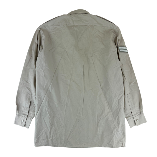British Army Mens Fawn Shirt Long Sleeve - Medium 40 Collar