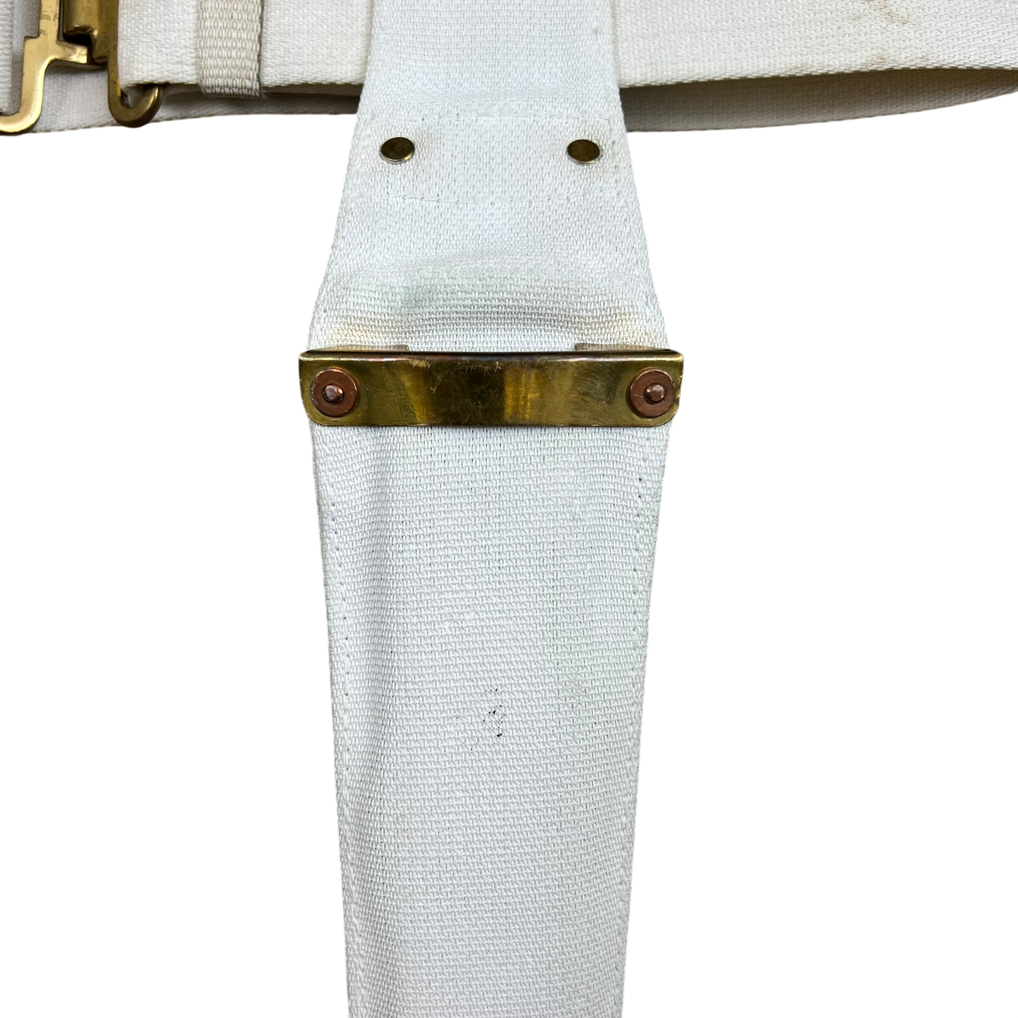British Army White Dress Belt w/ Frog Scabbard - Large