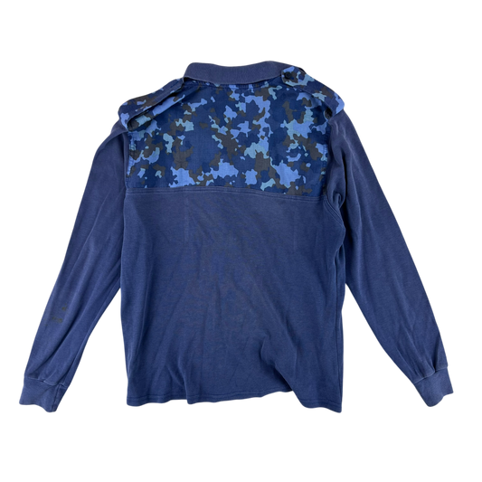 Romanian Navy M2017 Blue Camouflage Polo Top - Medium