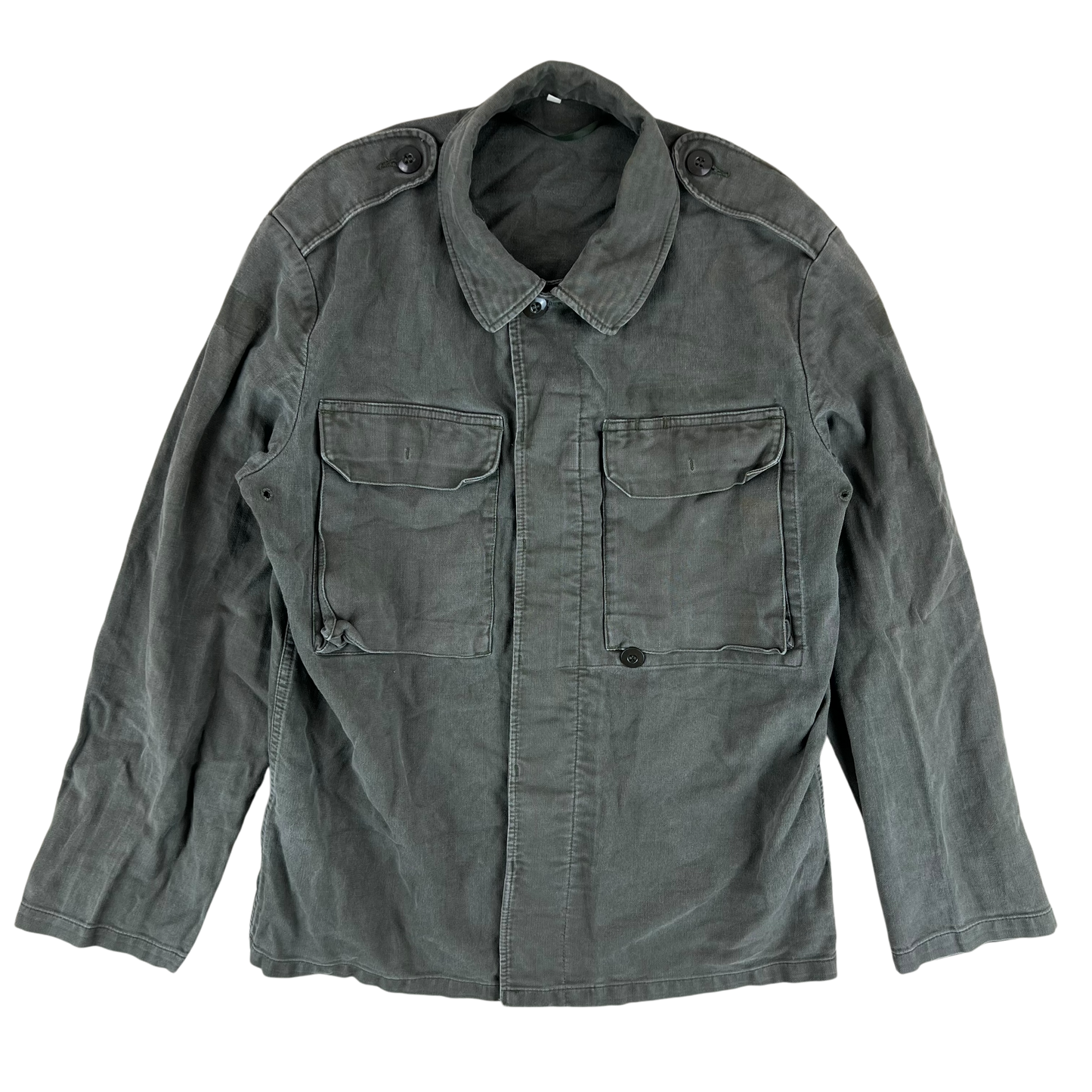 West German Army Shirt Field Grey Long Sleeve - Medium