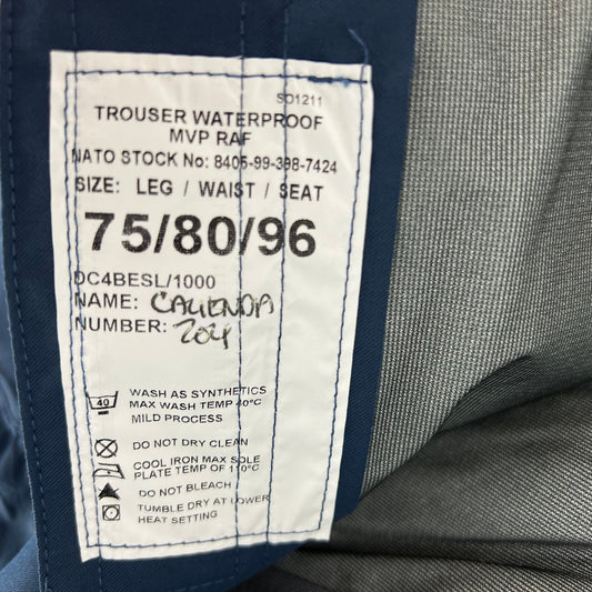 British Royal Air Force Wet Weather MVP Trousers - W32 L29