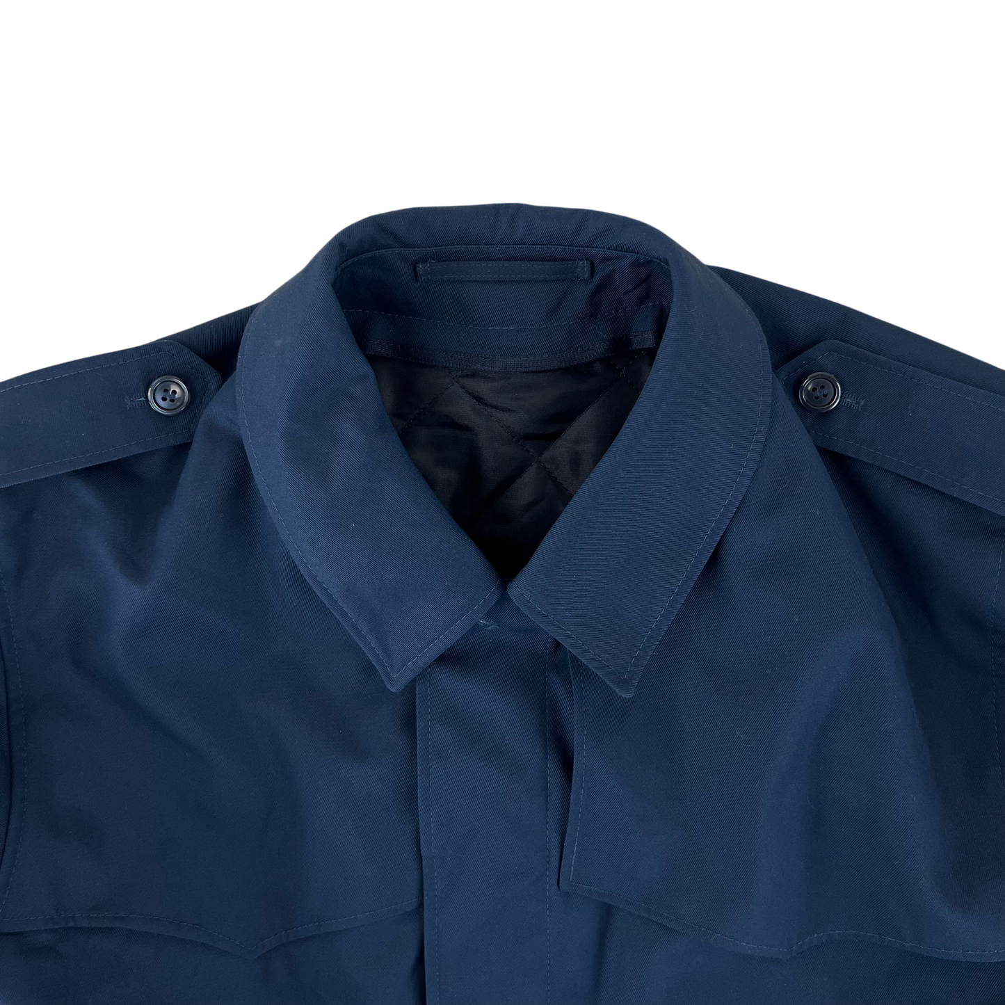 Dutch Navy Blue Mac Trench Coat w/ Thermal Liner - Large