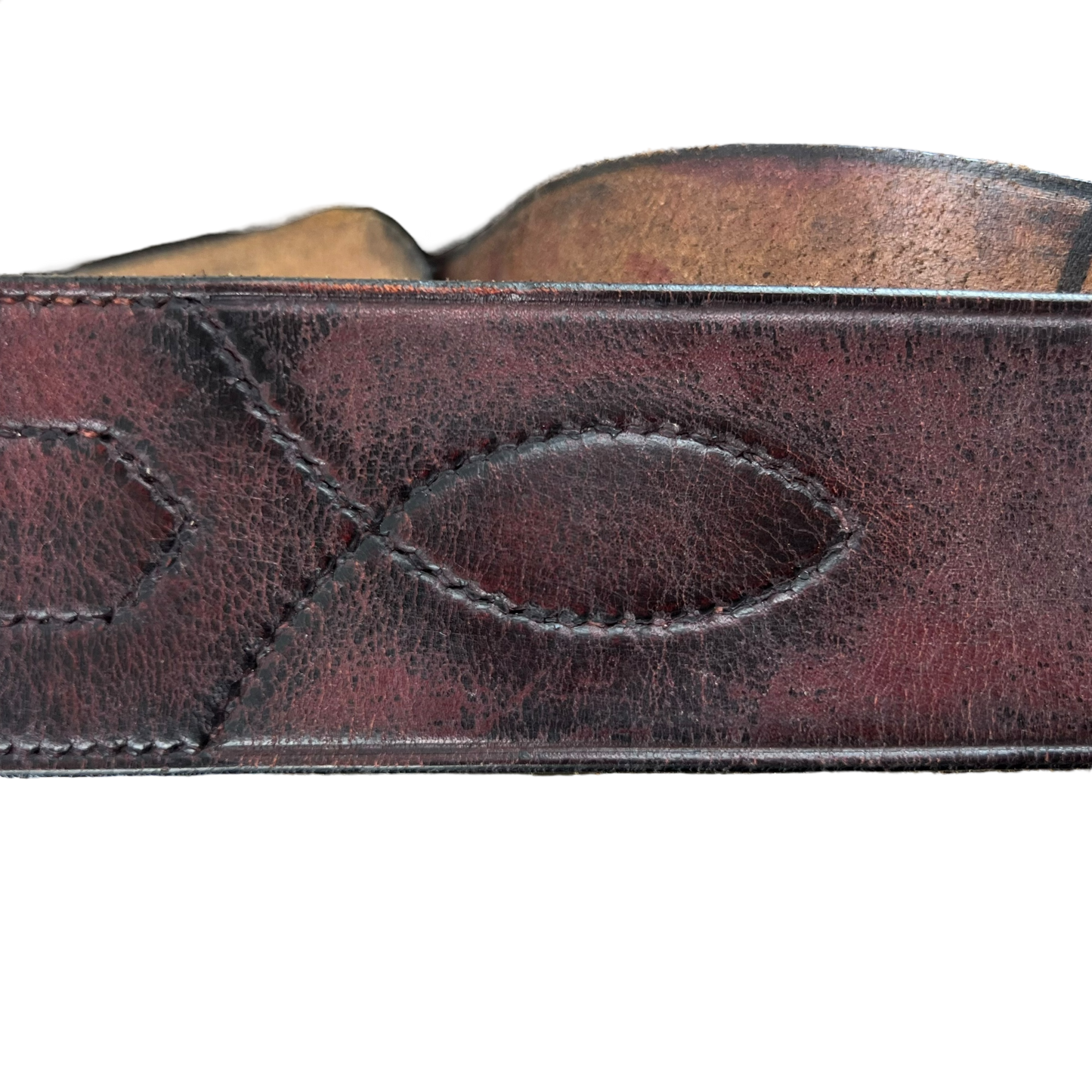 British Army Oxblood Leather Belt - Large