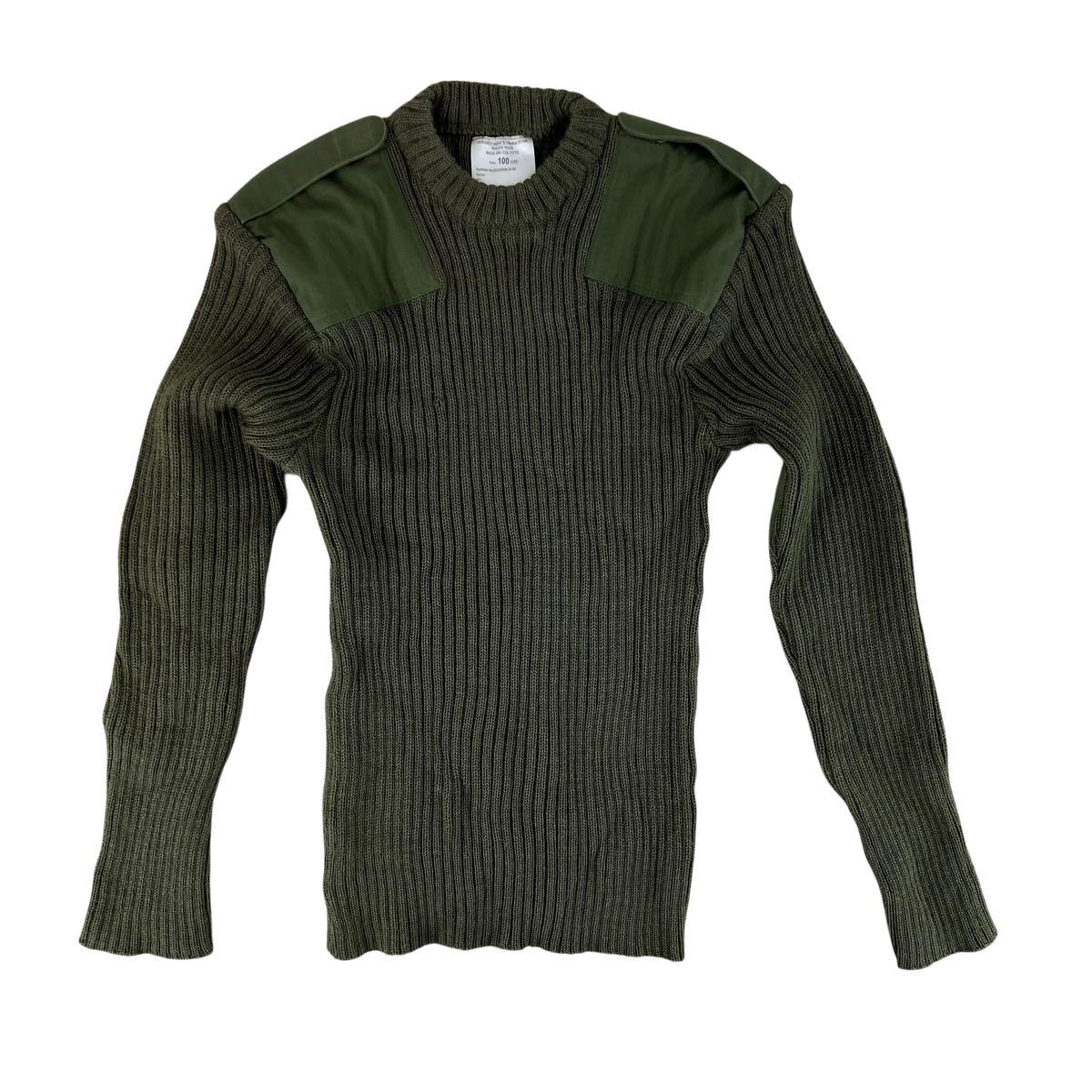 British Army Olive Green Pullover Jumper - Medium 100cm