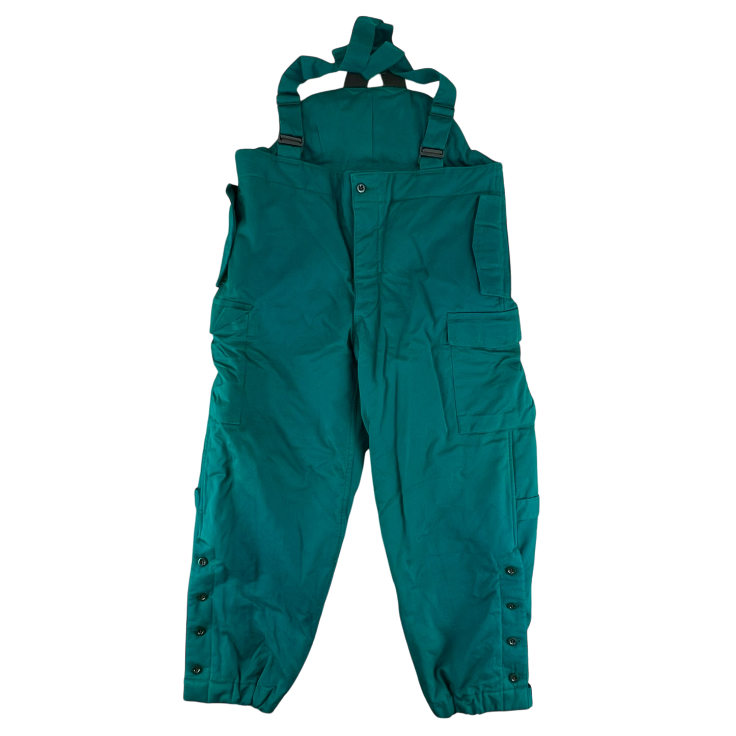 Austrian Army Thermal Insulated Green Blue Bib Overalls - Large 104-108 III/IV