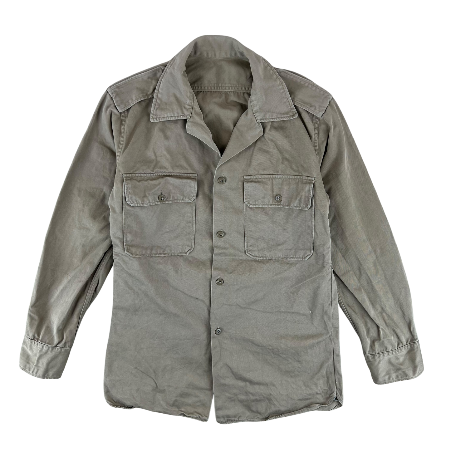 Greek Army M65 Khaki Shirt Long Sleeve - Medium