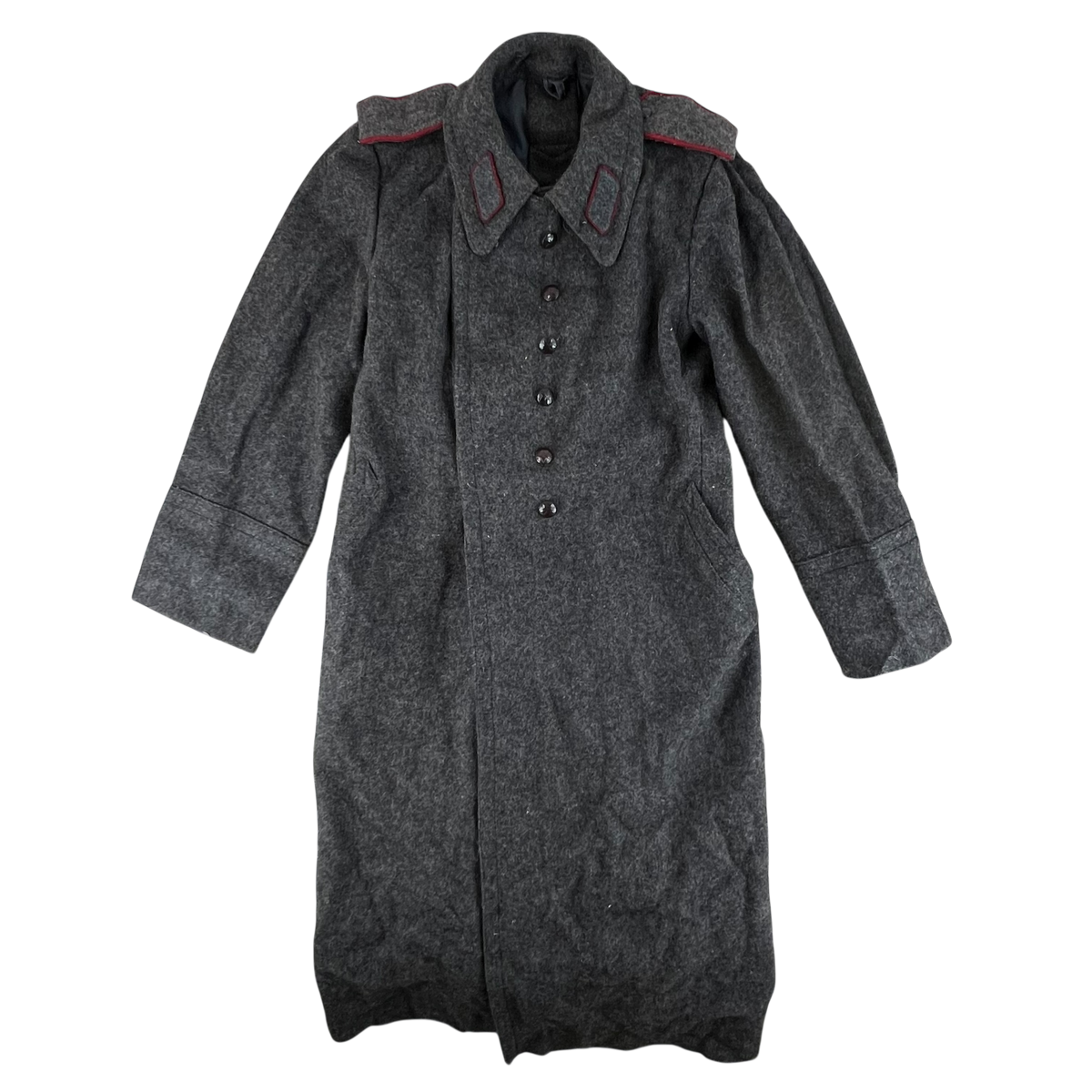 Bulgarian People's Army 60s Grey Wool Greatcoat - Medium