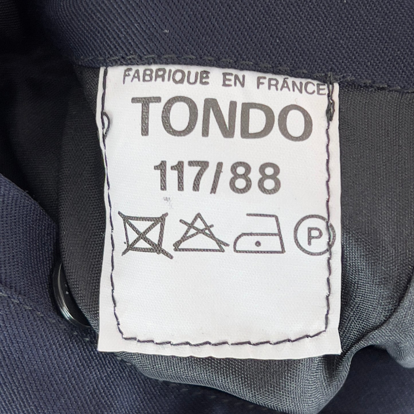 French Navy Gabardine Trenchcoat w/ Fur Liner - Medium