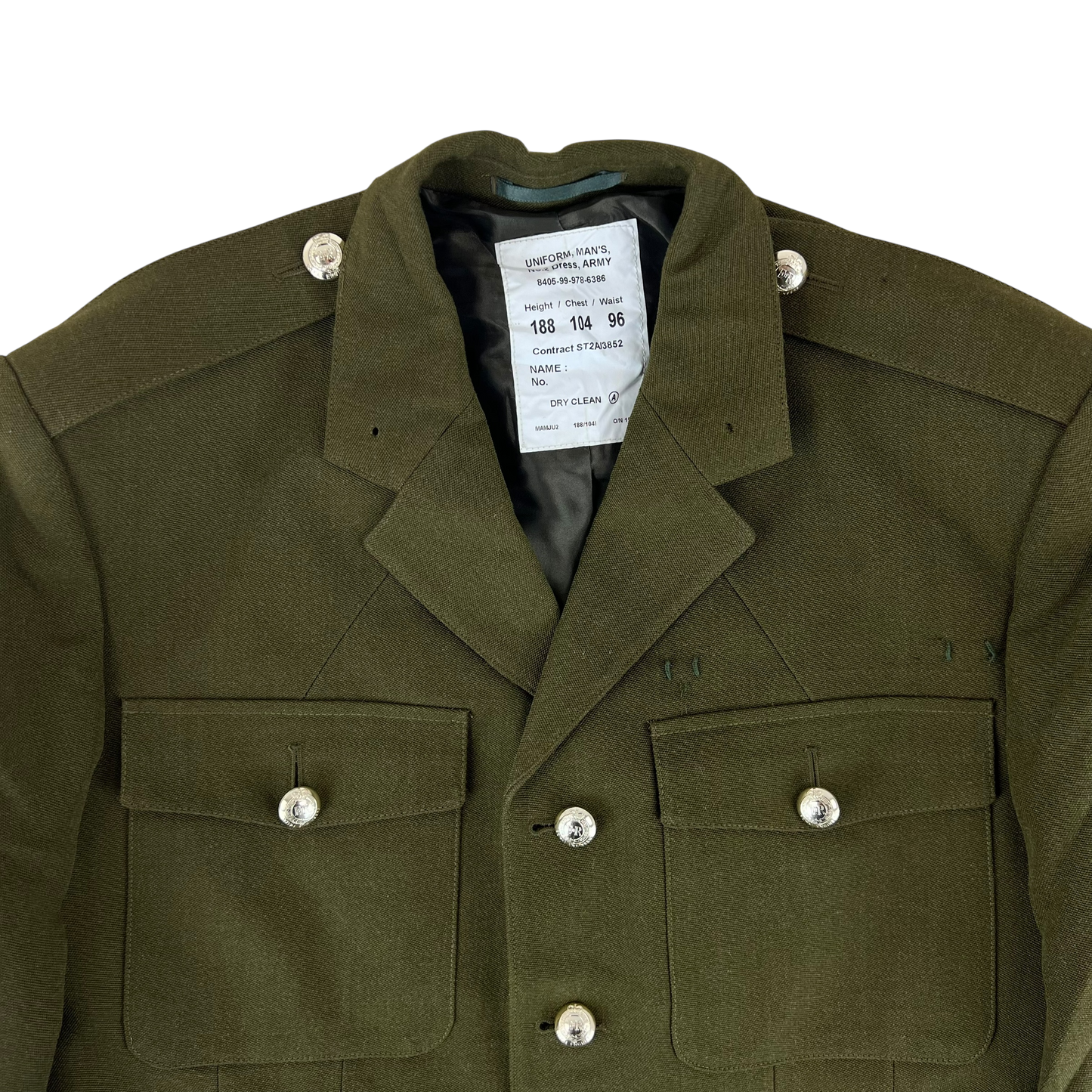 British Army 1980 Pattern No. 2 Olive Green Dress Jacket - Royal Engineers - Large 188/104
