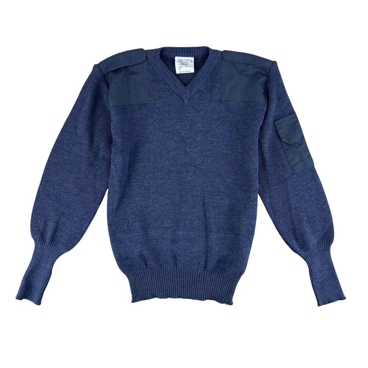 British RAF Wool V Neck Pullover Jersey Jumper - Medium