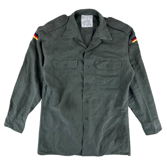 German Army Olive Green Long Sleeve Field Shirt - Medium 39/40