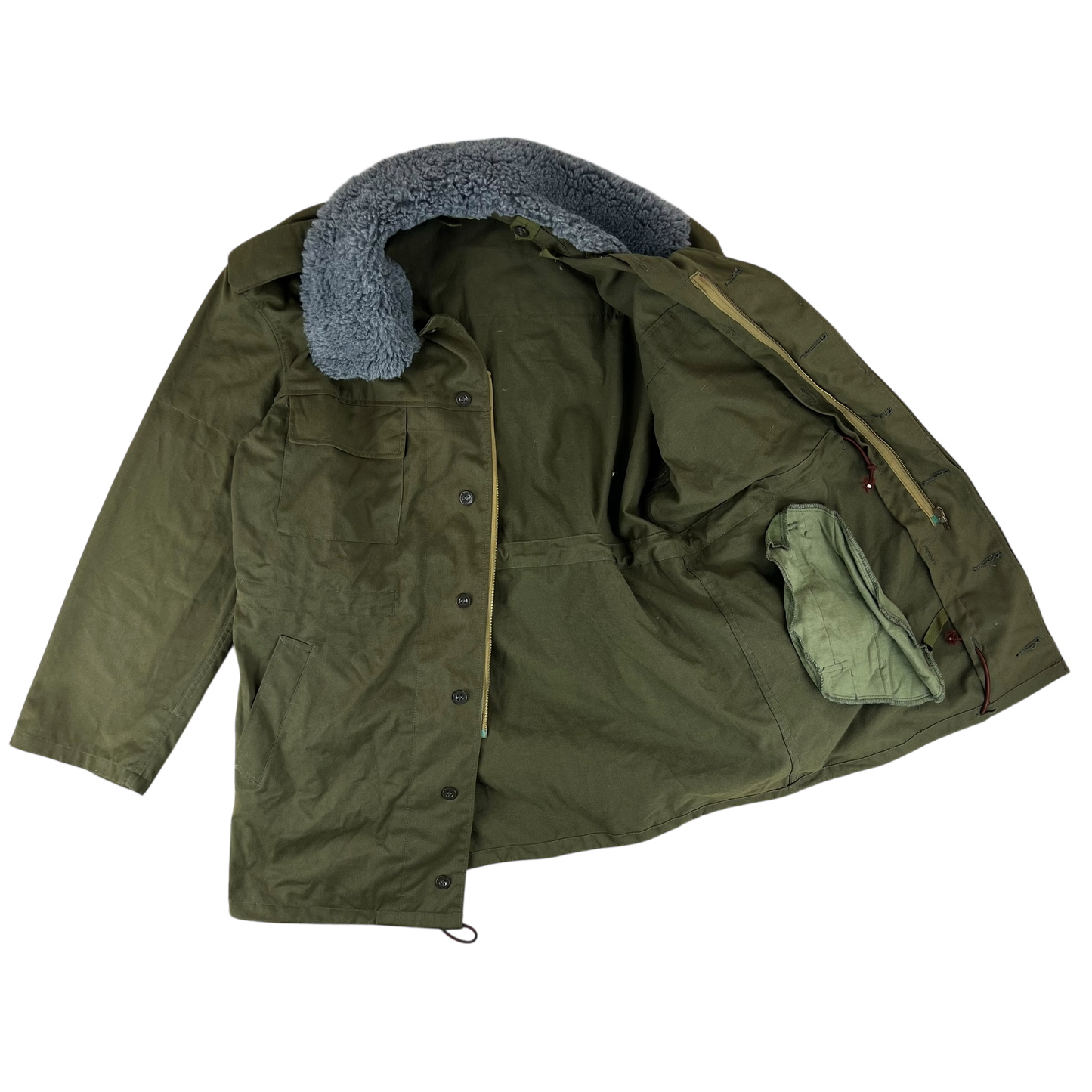 Czech Army Olive Green M85 Field Parka w/ Fur Collar - Medium 172/100