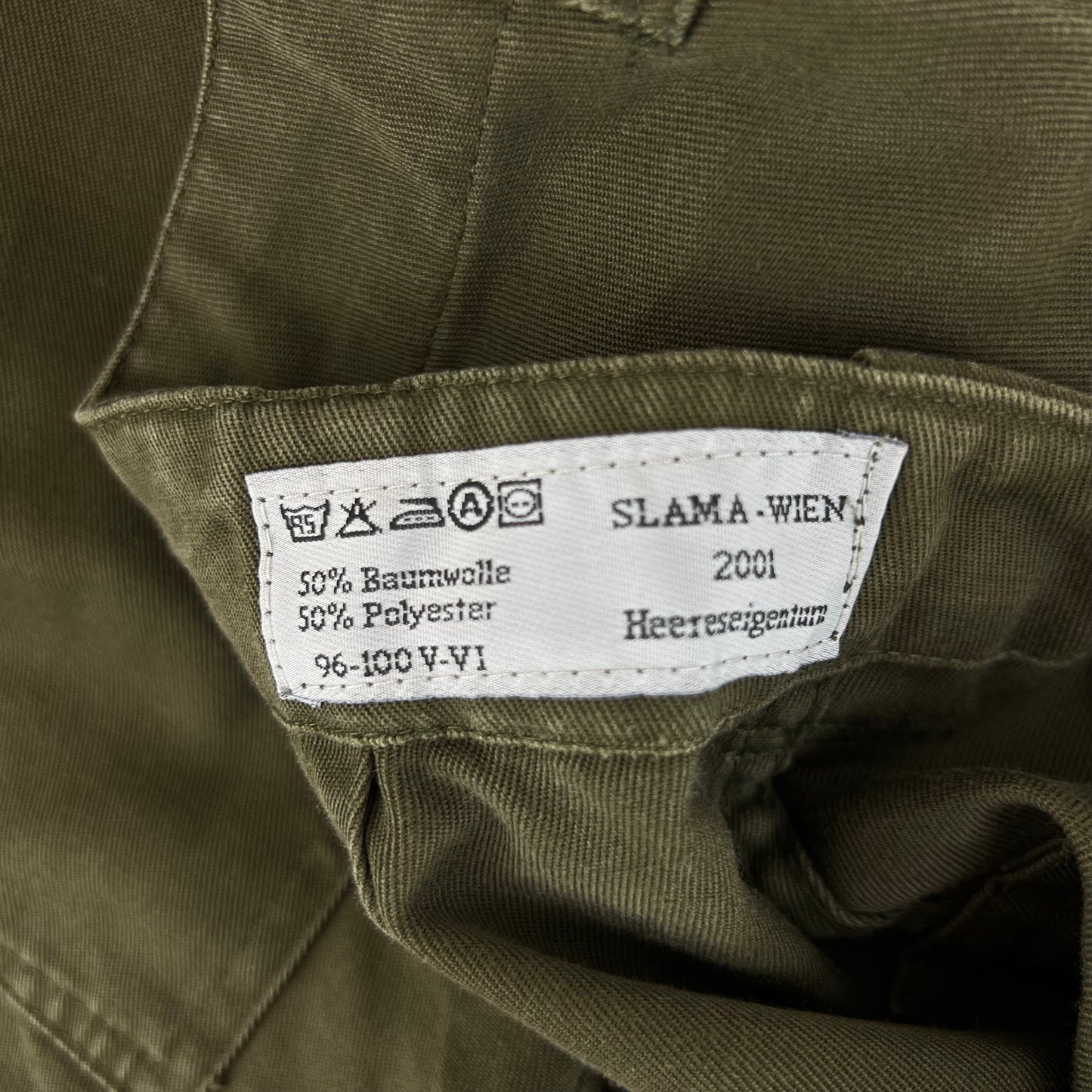 Austrian Army Olive Green Fatigue Trousers - W35 L32