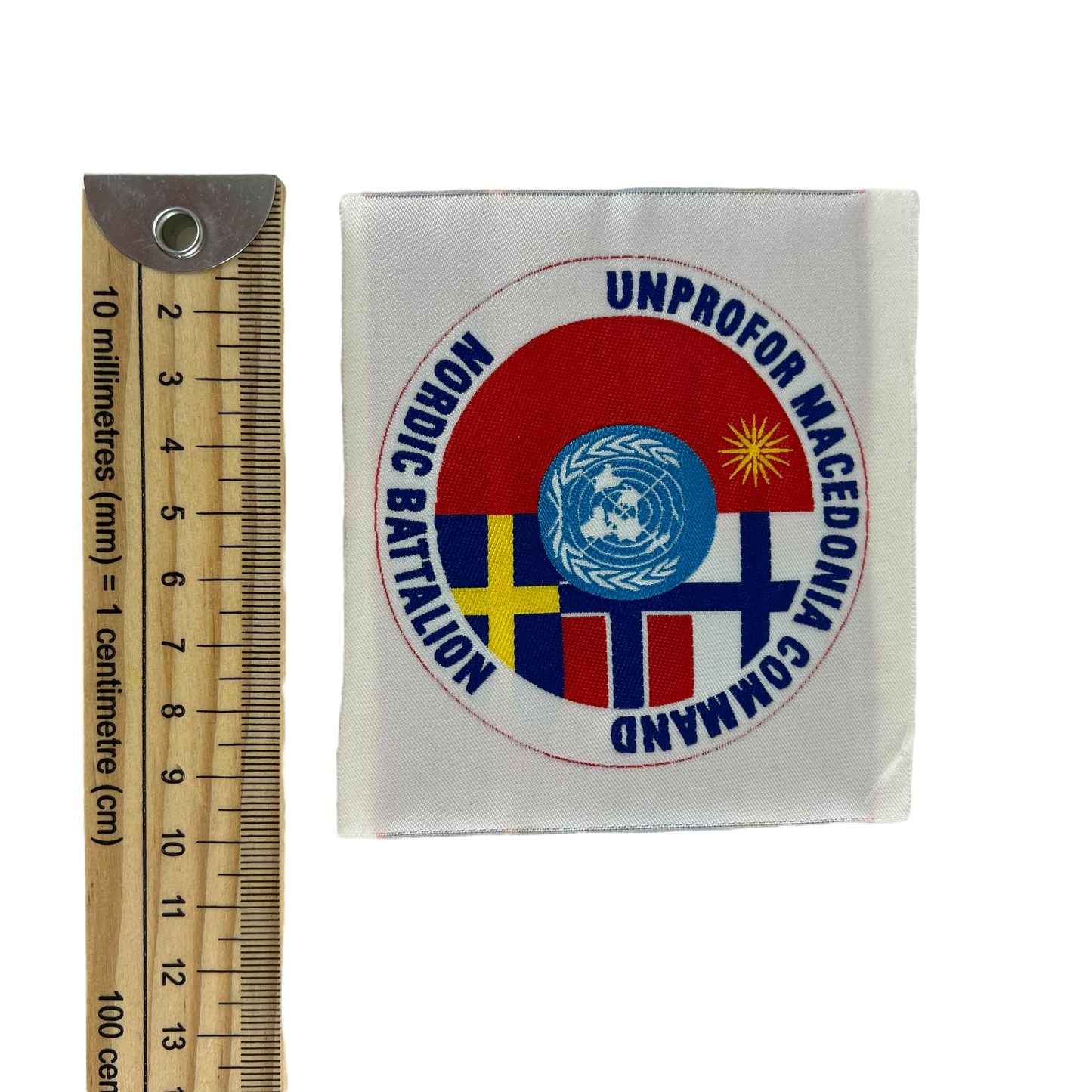 Finnish Army UNPROFOR Macedonia Command Nordic Battalion Patch
