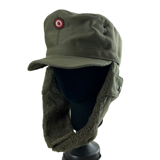 Austrian Army Olive Drab Cold Weather Trapper Cap - Medium / Large