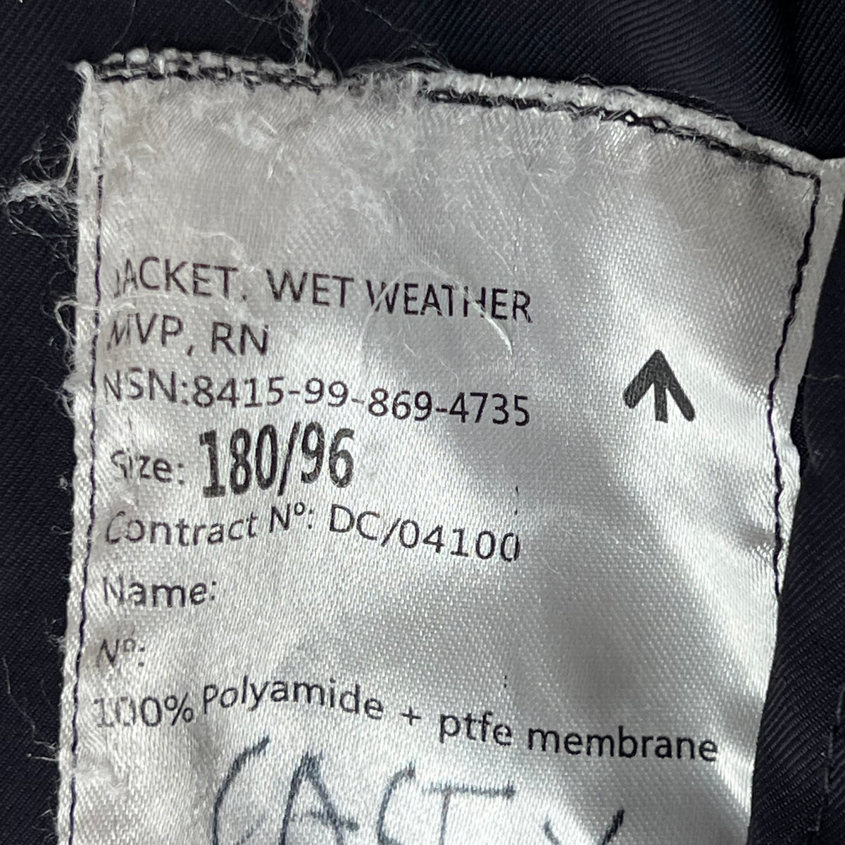 British Royal Navy Wet Weather MVP Smock - Medium 180/96
