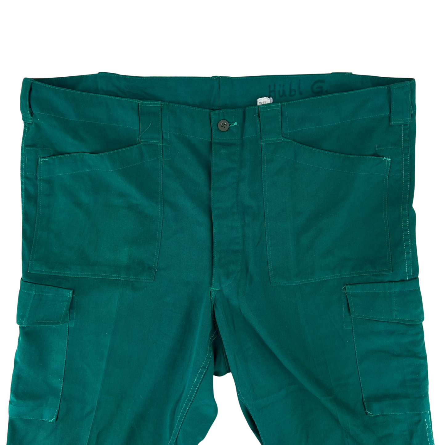 Austrian Army Green Blue Fatigue Trousers - W46 L29
