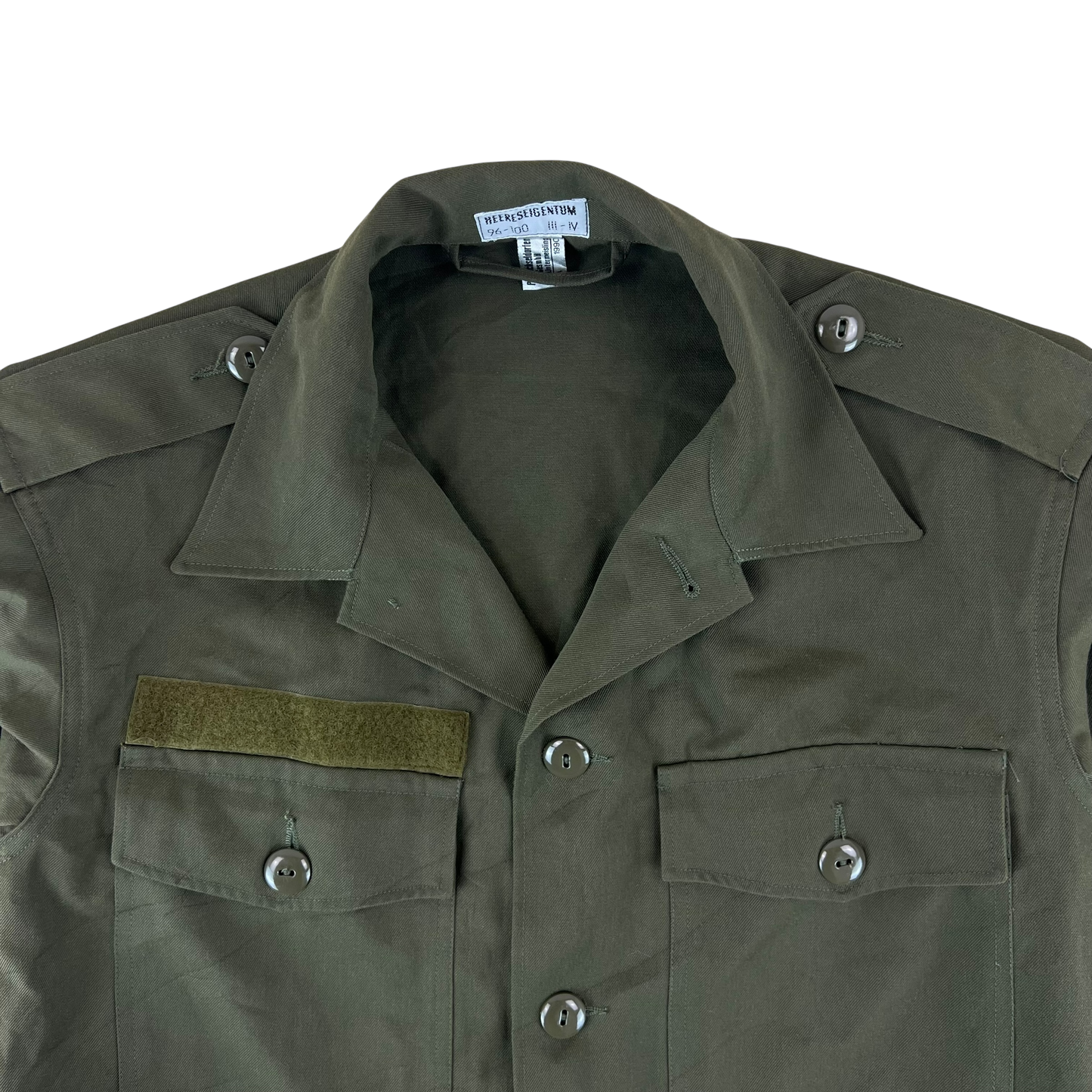 Austrian Army Olive Drab Long Sleeve Field Shirt - Medium 96-100 III-IV