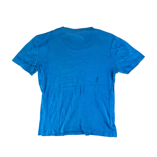 West German Army 70s Blue Training T Shirt - Small