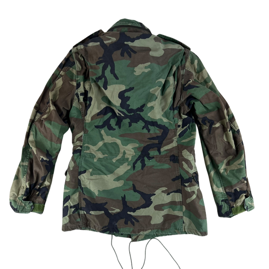 US Army M81 Woodland Camo M65 Cold Weather Field Coat - Small