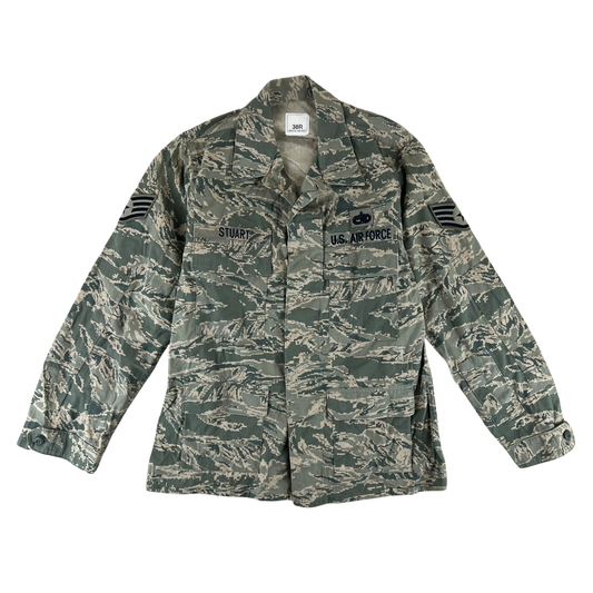 US Air Force Digital Tiger Stripe Pixel Camouflage BDU Jacket - Medium 38R