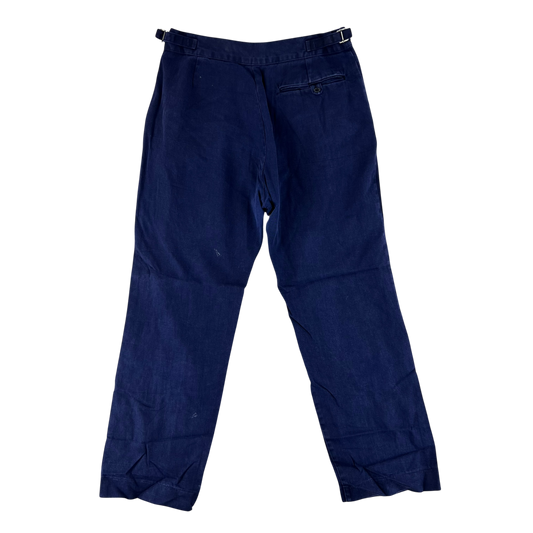 British Royal Navy Cotton Working Dress Trousers - W33 L30