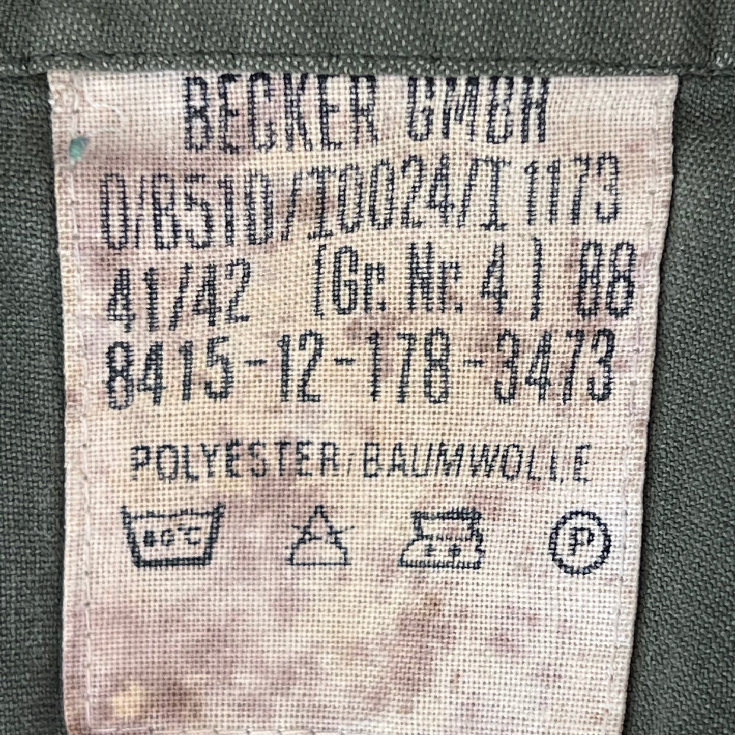 German Army Olive Green Long Sleeve Field Shirt - Large GrNr4