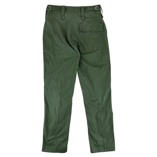 British Army Olive Green Fatigue Work Trousers - W31 L31