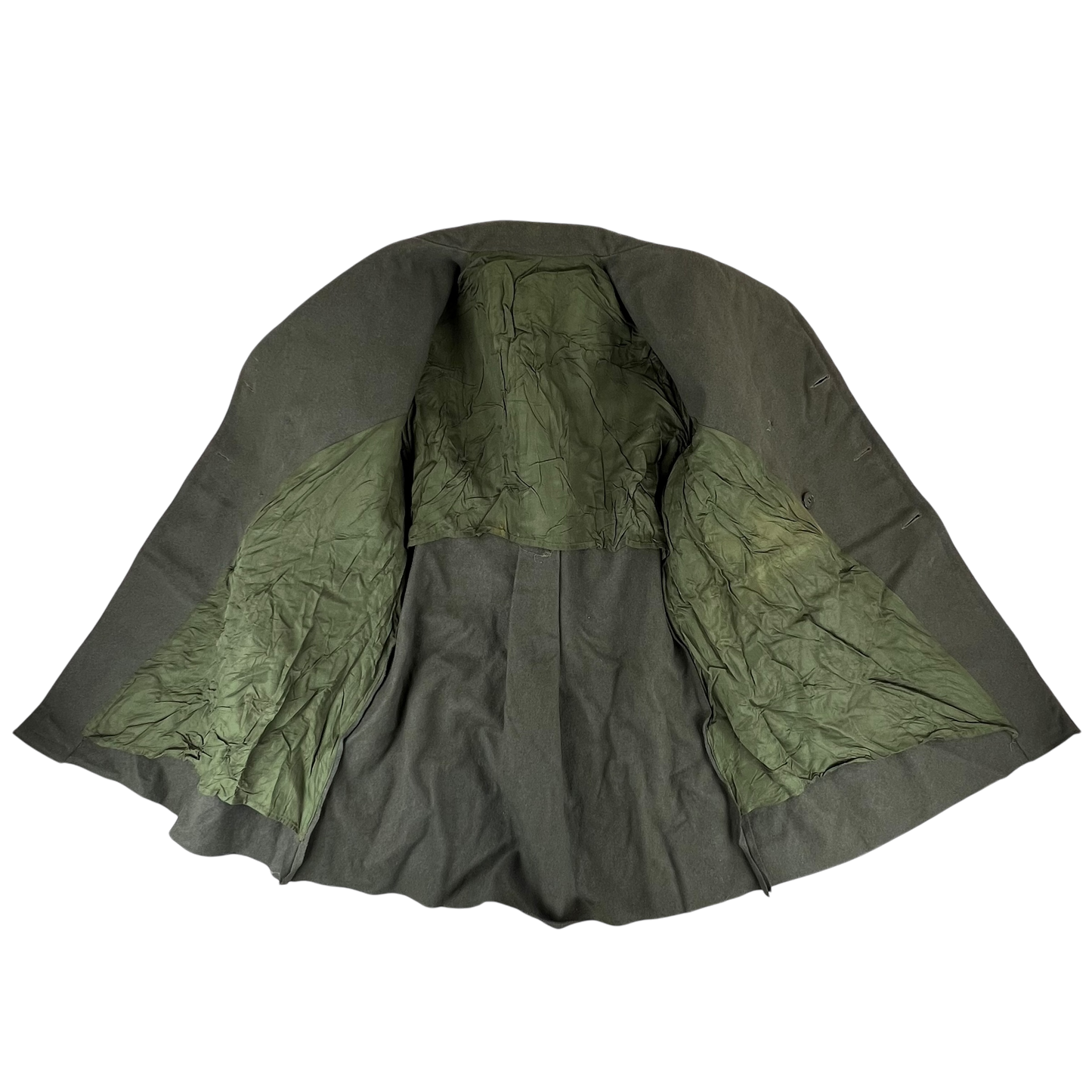 Italian Army 60's Khaki Greatcoat - Alpine Brigade - Large