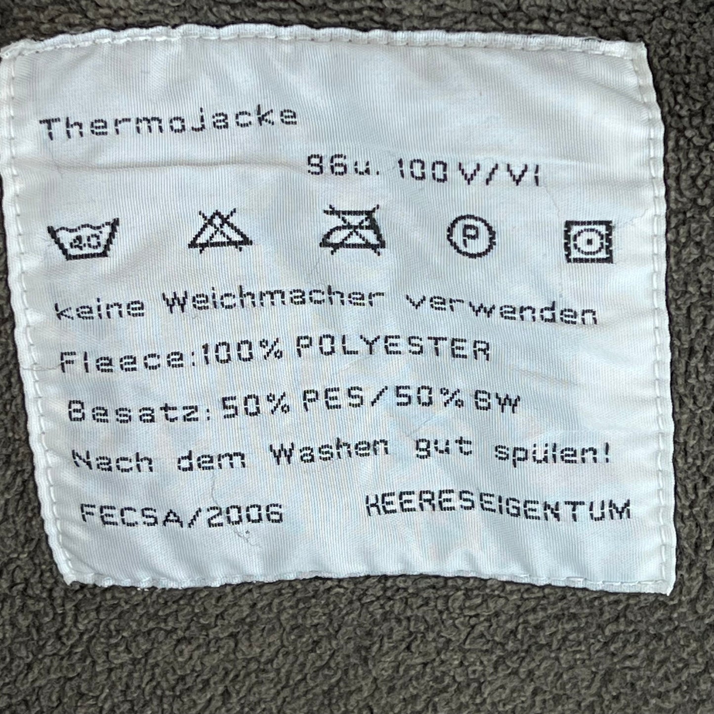 Austrian Army Olive Fleece Cardigan - Medium 96-100 V/VI