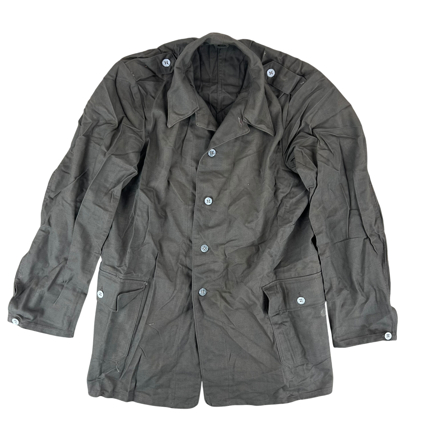 Swedish Army M40 "Grötrock" Brown Work Jacket - Large