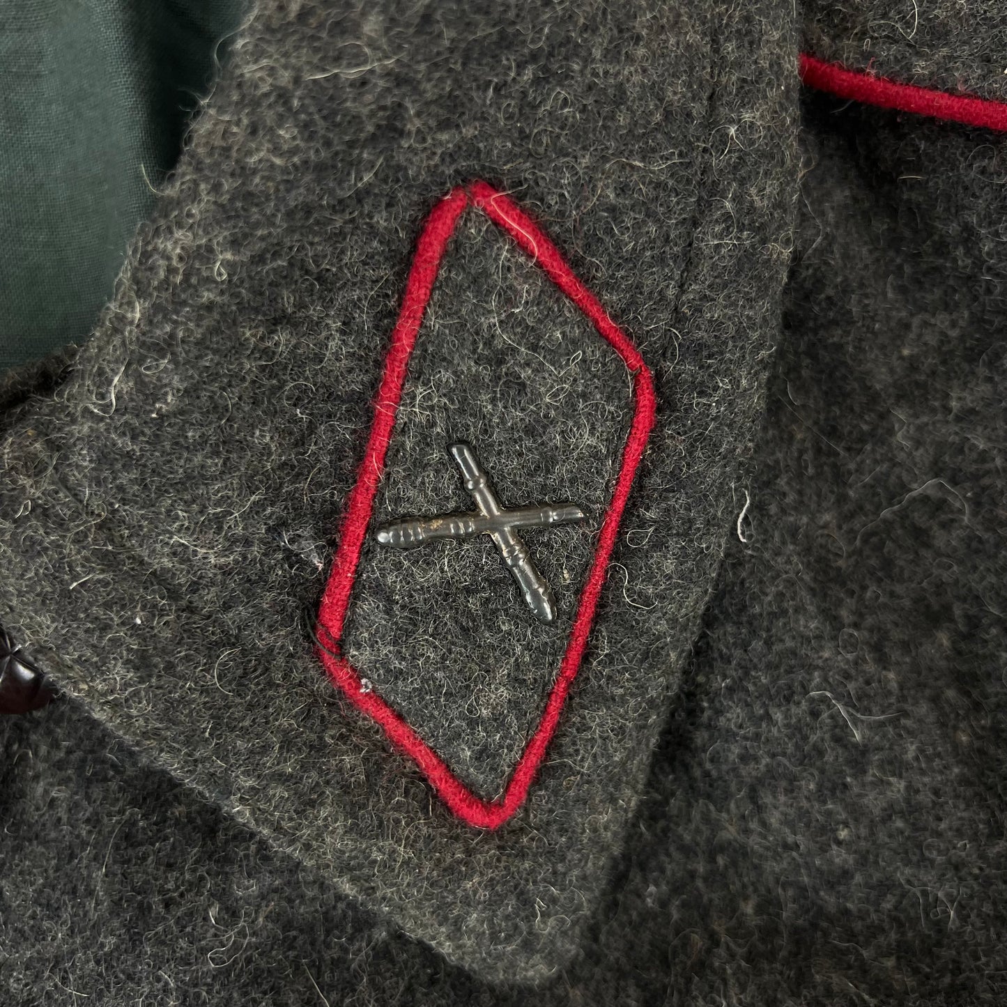 Bulgarian People's Army Grey Wool Greatcoat w Badges - Large