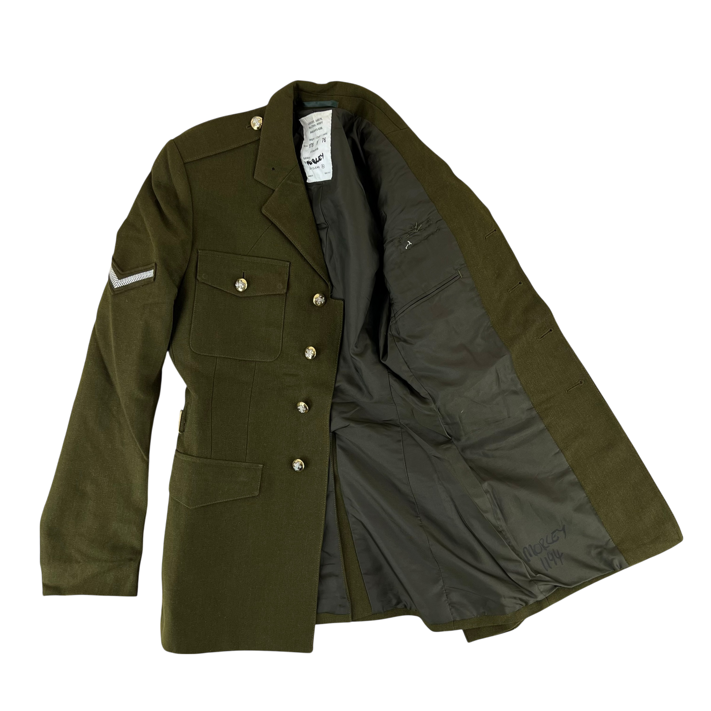 British Army Old Pattern No. 2 Olive Green Dress Jacket - Duke of Lancaster's Regiment - Small 176/88