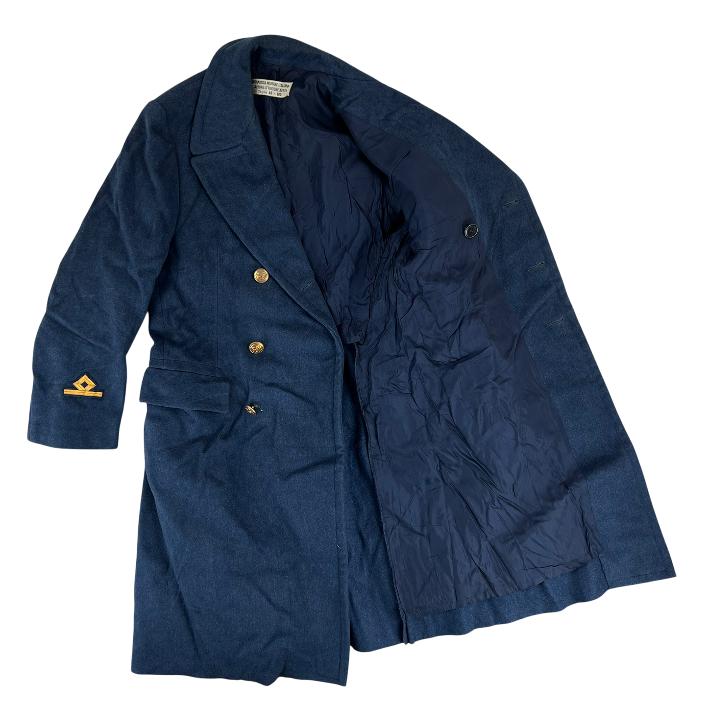 Italian Navy Air Corps 1970s Junior Officer's Greatcoat - Medium