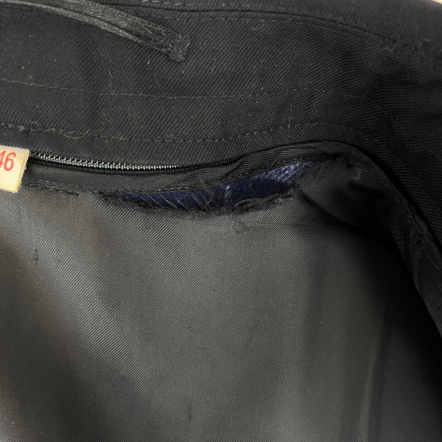 German Navy Three-quarter Gabardine Greatcoat w/ Liner - Large