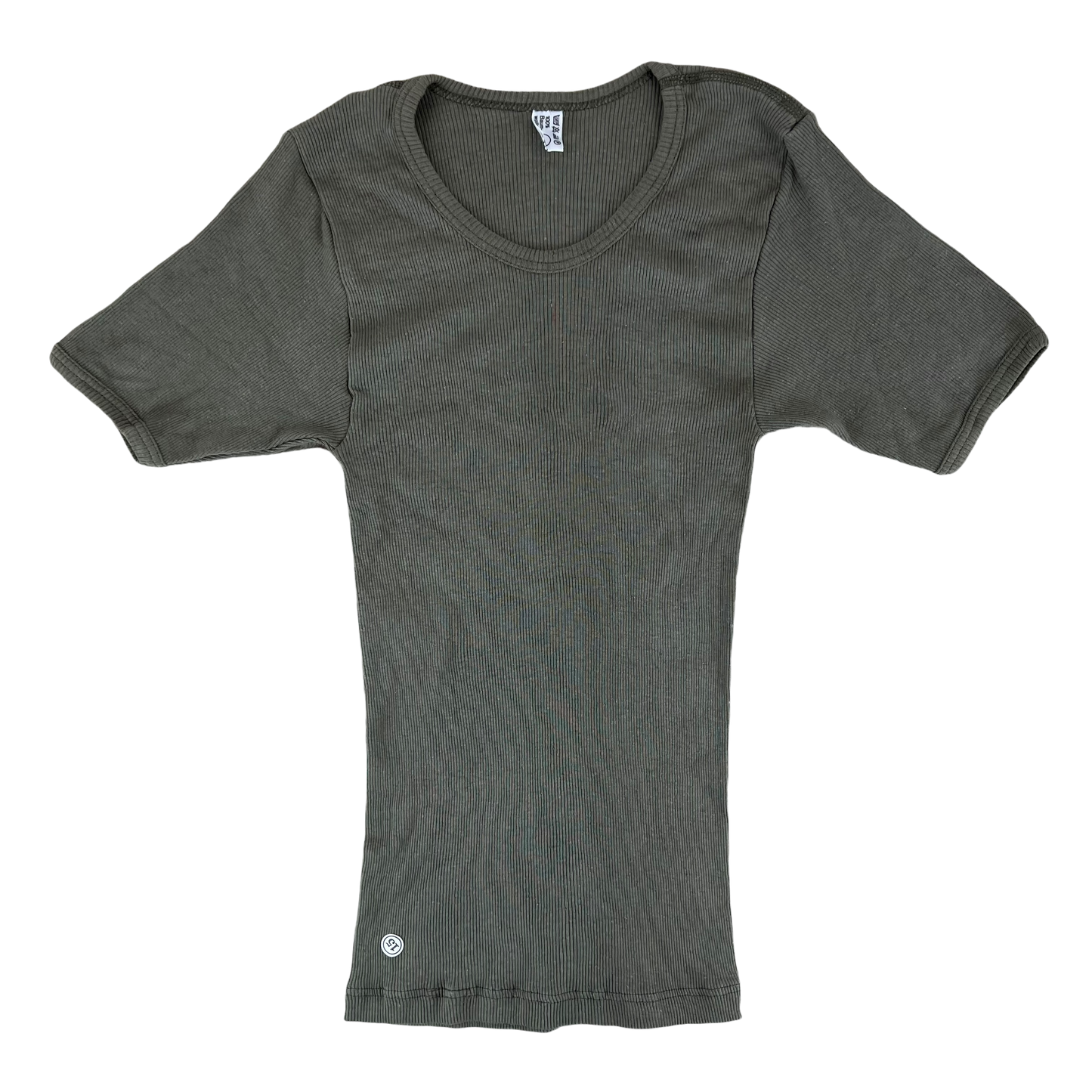 Austrian Army Ribbed Olive Brown T Shirt - XX Small