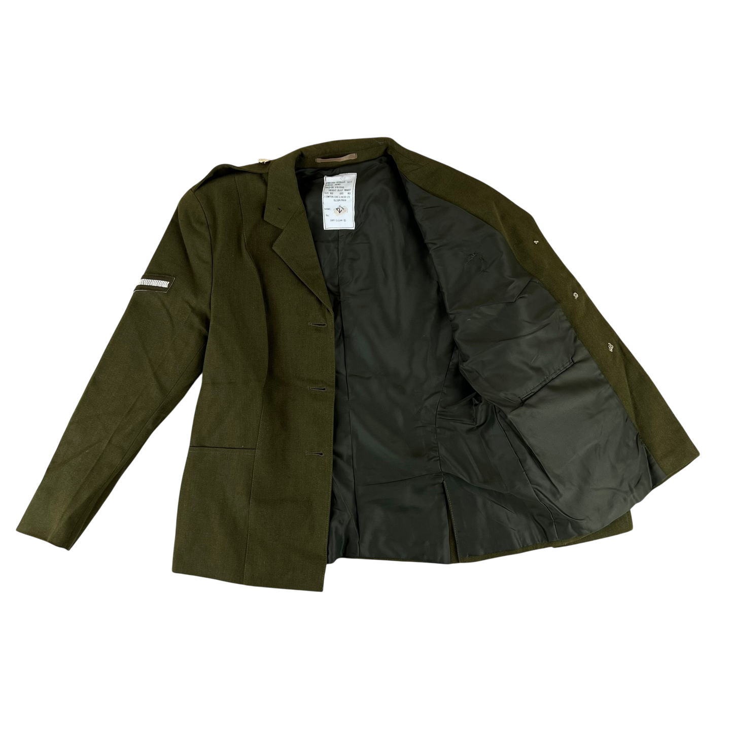 British Army 1980 Pattern No. 2 Olive Green Dress Jacket - RLC - Medium 162/100