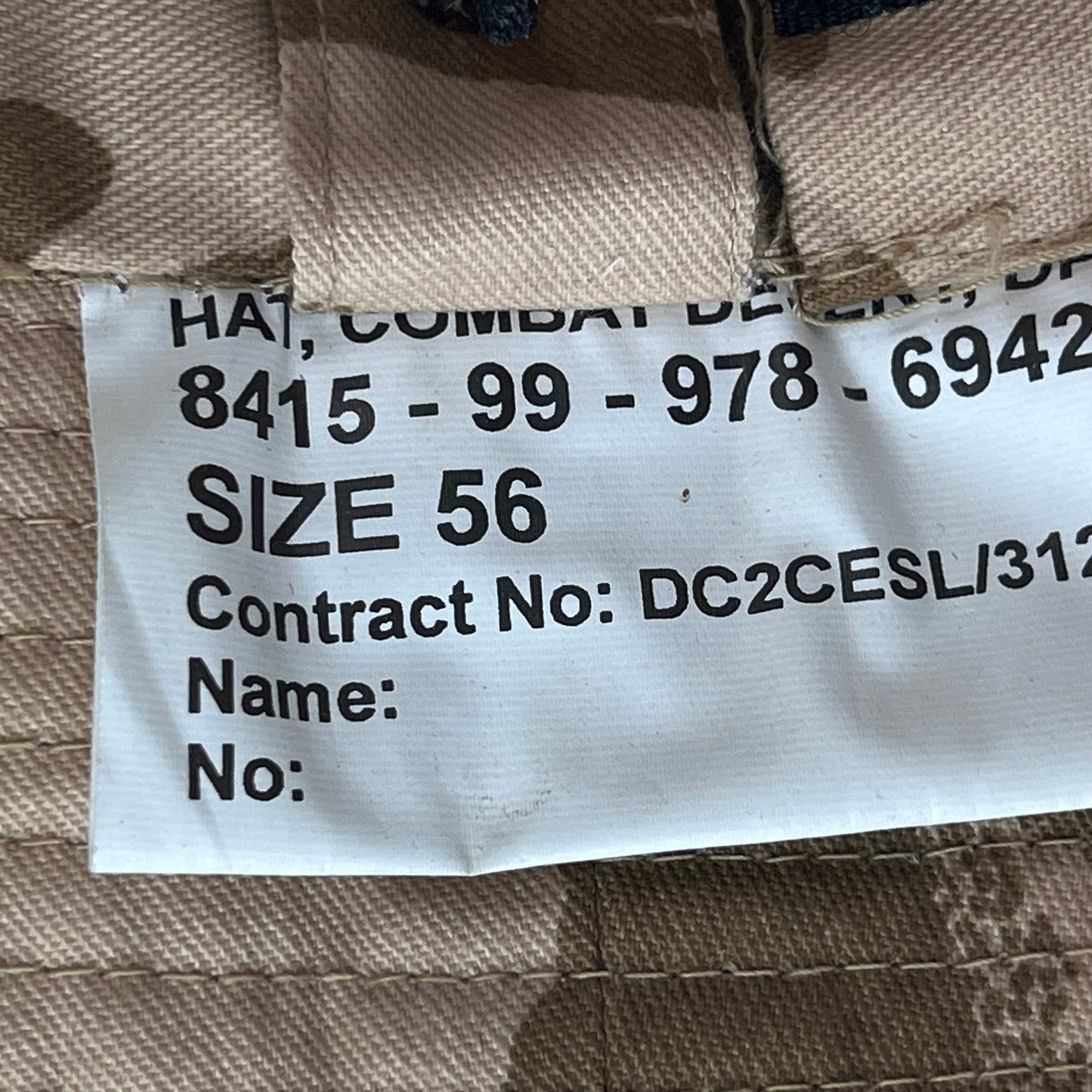 British Army Desert DPM Camouflage Boonie - Small 56cm