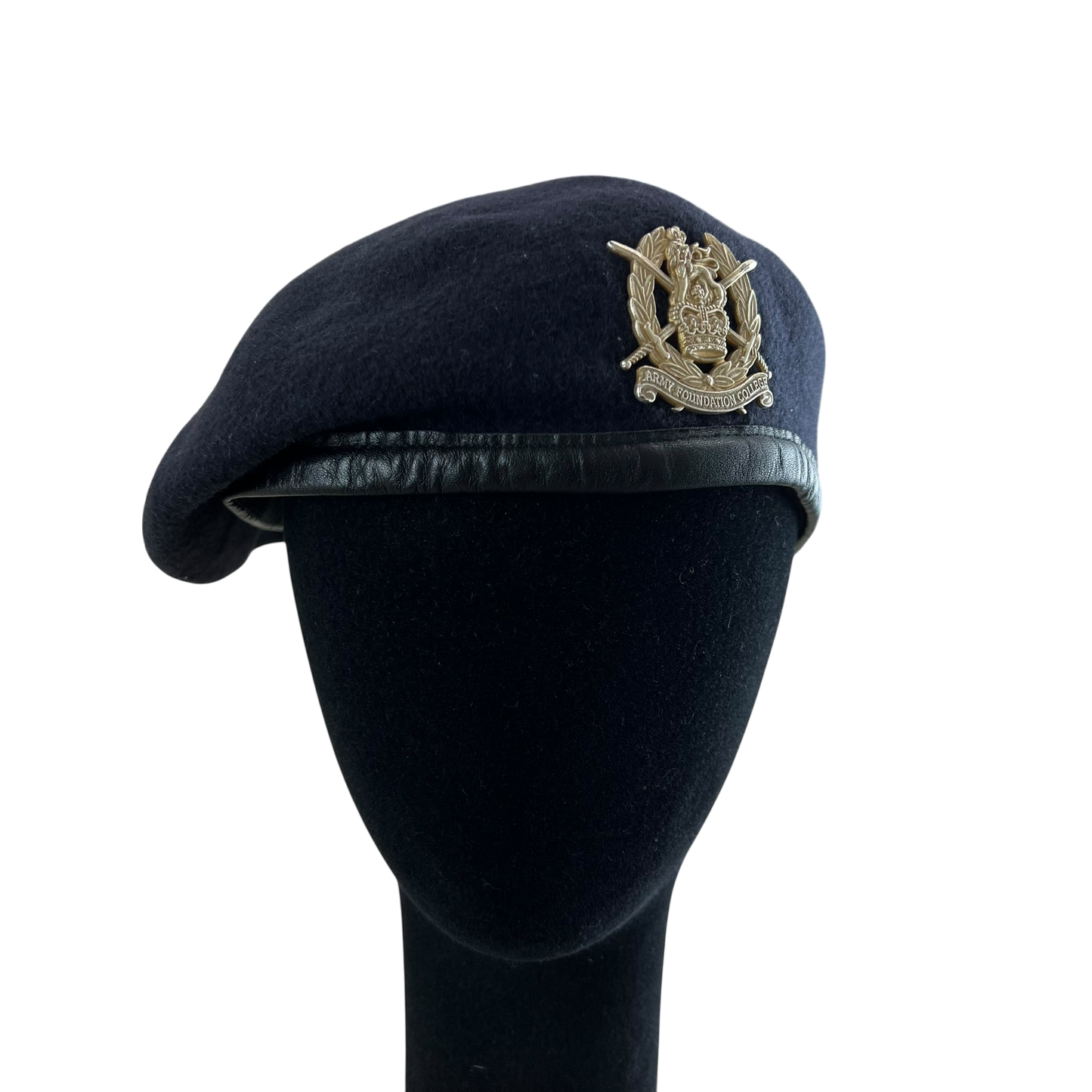 British Army Navy Beret w/ Badge - Army Foundation College - Medium 57cm